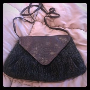 VTG. NWOT Desmo Italian Leather Brown&Black Purse